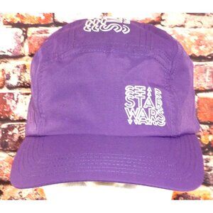 Disney Star Wars Purple Nylon Adjustable Strapback Hat With Bold Logo Graphics